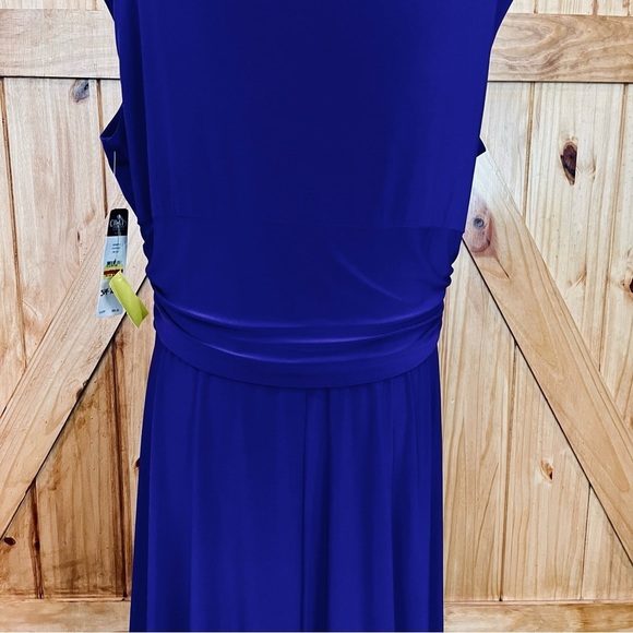 Chaps Purple Ruched Sheath Midi Dress - Picture 8 of 10